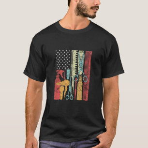 Friseur Friseuse Barbier Salon USA Amerikanisch T-Shirt