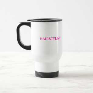 Friseur Friseuse Rosa Hochzeitsgeschenk Reisebecher