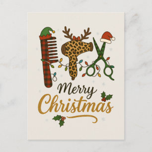 Friseur Frohe Weihnachten Salon Werkzeuge