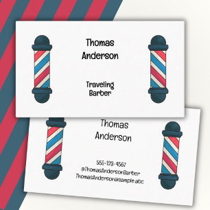 Friseur für Barber Pole Minimalistisch Visitenkarte
