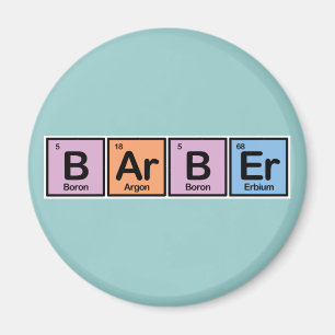 Friseur gemacht von den Elementen Magnet
