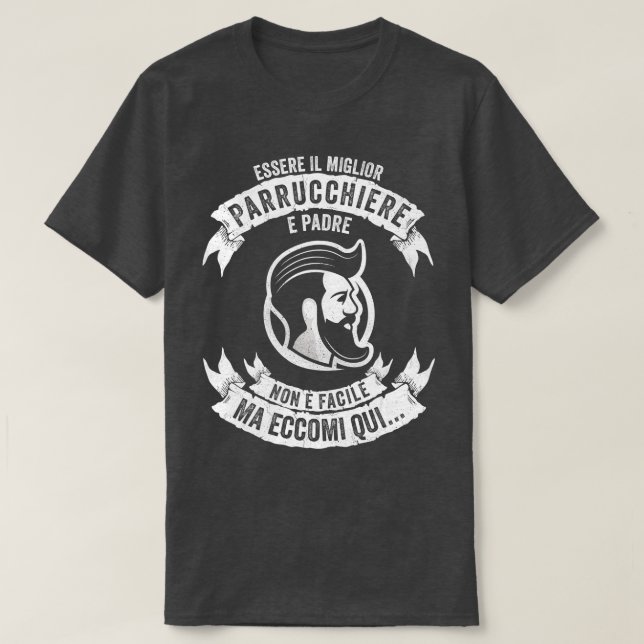 Friseur Geschenk Vater Barber Cool T-Shirt (Design vorne)