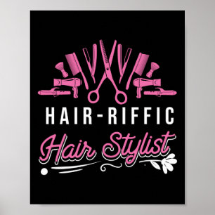 Friseur Haar-Riffic Haare Stylist Poster