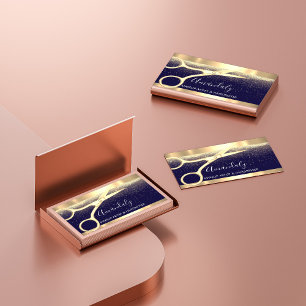 Friseur Hair Stylist Coiffeur Goldene Schere Visitenkarte