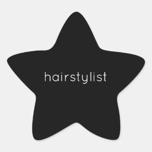 Friseur Hairstylist Spa Salon Hochzeit Benutzerdef Stern-Aufkleber