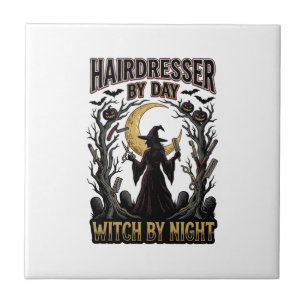 Friseur-Hexe Halloween-Stylist bei Tag Design_ Fliese