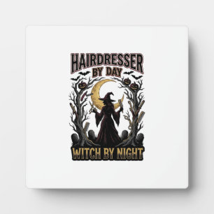 Friseur-Hexe Halloween-Stylist bei Tag Design_ Fotoplatte