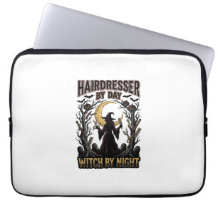 Friseur-Hexe Halloween-Stylist bei Tag Design_ Laptopschutzhülle
