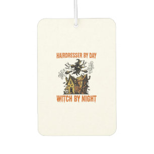 Friseur-Hexe Halloween Vintage-Salon-Shirt_1 Autolufterfrischer