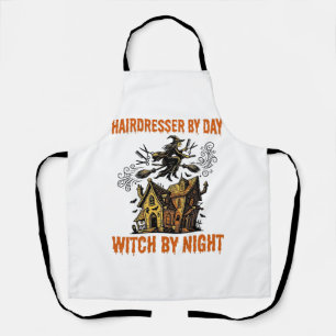 Friseur-Hexe Halloween Vintage-Salon-Shirt_1 Schürze