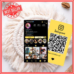 Friseur   Instagram QR Code Visitenkarte