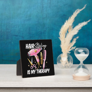 Friseur ist meine Therapie Fotoplatte