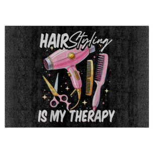 Friseur ist meine Therapie Schneidebrett