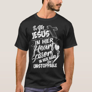 Friseur Jesus Niedlich Christ Follower Women Fun T-Shirt