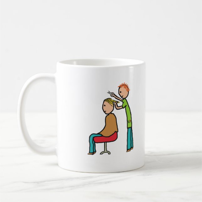 Friseur Kaffeetasse (Links)