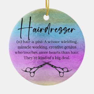 Friseur Keramik Ornament