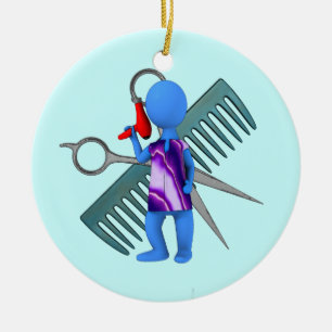 Friseur Keramikornament