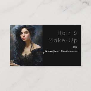 Friseur-Kosmetologin Make-up Vintage Frau Visitenkarte