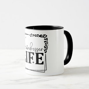 Friseur Leben Minimalist Frisör Tasse