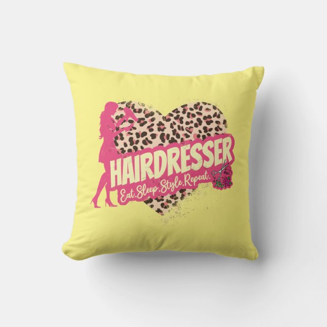 Friseur Leopard Hair Hustler Kissen (Vorderseite)