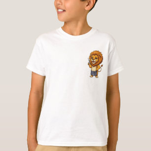 Friseur Löwe Hairstylist Kinder T-Shirt