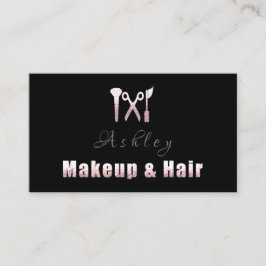 Friseur Makeup Künstlerische Verabredung Rosa Schw Visitenkarte