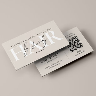 Friseur Minimal Friseursalon Sand Visitenkarte