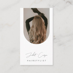 Friseur Minimalist Bogen Foto Friseursalon Visitenkarte