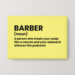 Friseur mit Spaß Button