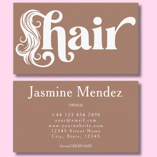 Friseur Mocha Kaffee Professioneller Salon Visitenkarte
