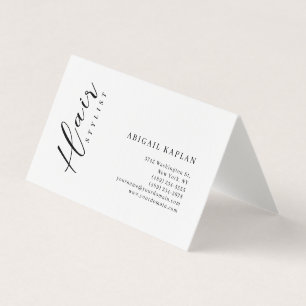 Friseur Modern Minimalistisch Elegant Schlicht Visitenkarten