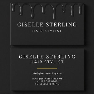 Friseur Modern Schwarz  Visitenkarte