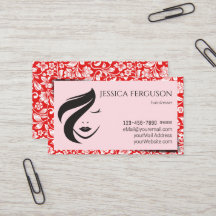 Friseur Moderne Blume Design Business Card