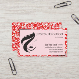 Friseur Moderne Blume Design Business Card Visitenkarte