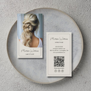 Friseur Moderne Foto Neutrale Tönung Visitenkarte