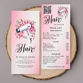 Friseur Modernes Aquarell Fön Werbekarte