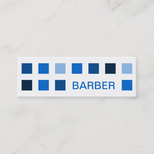 FRISEUR (Modquadrate) Mini Visitenkarte (Vorderseite)