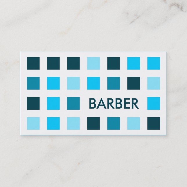 FRISEUR (Modquadrate) Visitenkarte (Vorderseite)