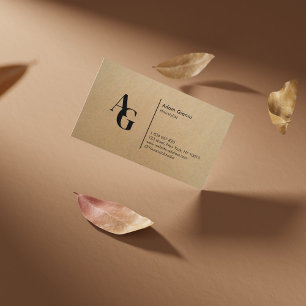 Friseur Monogramm Kraft Visitenkarte