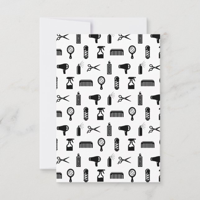 Friseur-Muster CUSTOM BG FARBE Dankeskarte (Vorderseite)