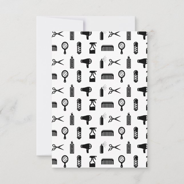 Friseur-Muster CUSTOM FARBE Dankeskarte (Vorderseite)