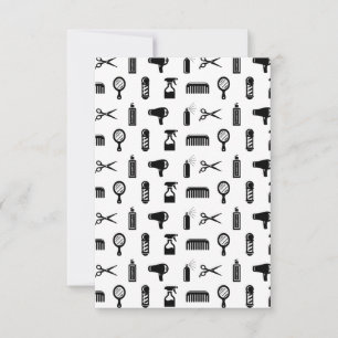 Friseur-Muster CUSTOM FARBE Dankeskarte