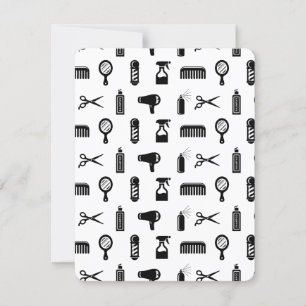 Friseur-Muster CUSTOM FARBE Einladung