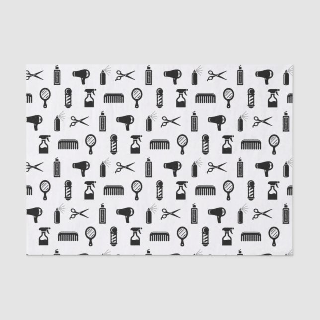 Friseur-Muster CUSTOM FARBE Seidenpapier (Vorderseite)