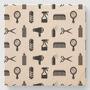 Friseur-Muster CUSTOM FARBE Steinuntersetzer