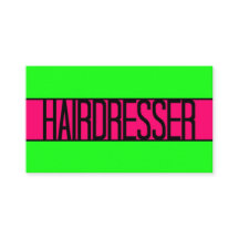 Friseur Neongrüne und Hot-Pink-Visitenkarte