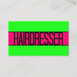 Friseur Neongrüne und Hot-Pink-Visitenkarte Visitenkarte