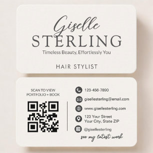 Friseur Neutraler QR-Code Visitenkarte