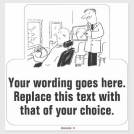 Friseur- oder Herrenfriseur Aufkleber