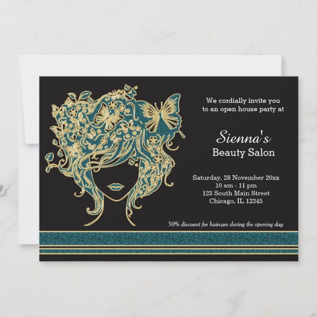 Friseur Open House Einladung (Vorderseite)